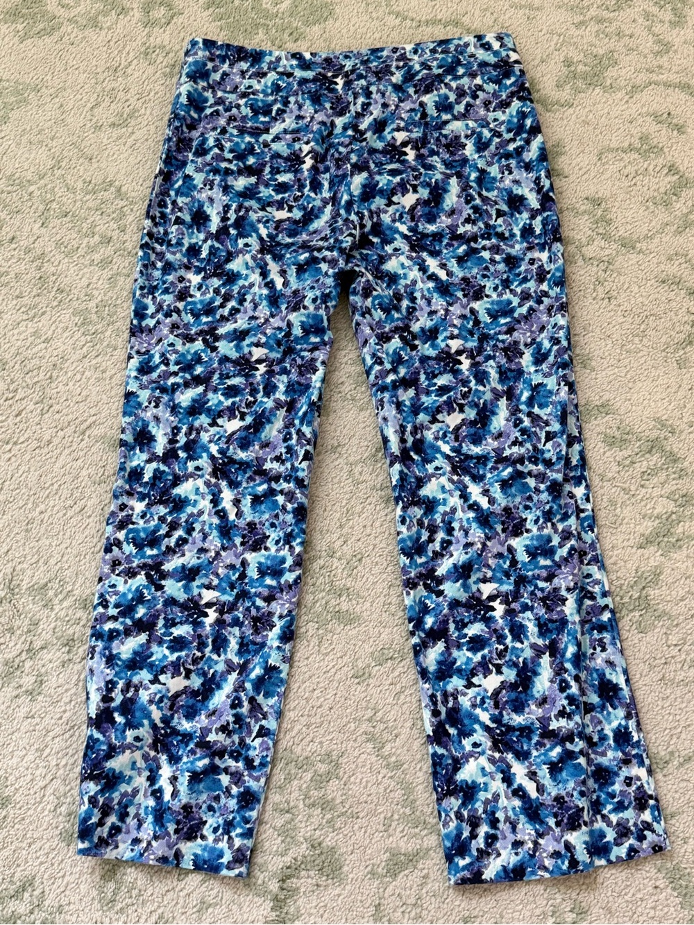 NEW DIRECTIONS Vibrant Watercolor Floral Pants size 10p